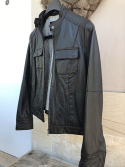 Women’s Members Only moto black leather jacket