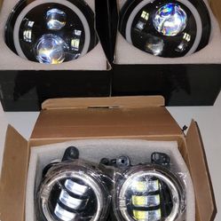 Jeep Wrangler Halo Led Headlights And Fog Lights