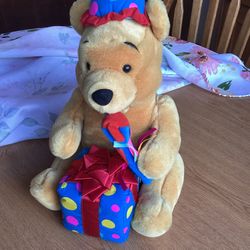 Disney Vintage Winnie The Pooh Birthday Plush