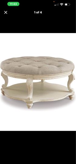 Grey Tufted Ottoman