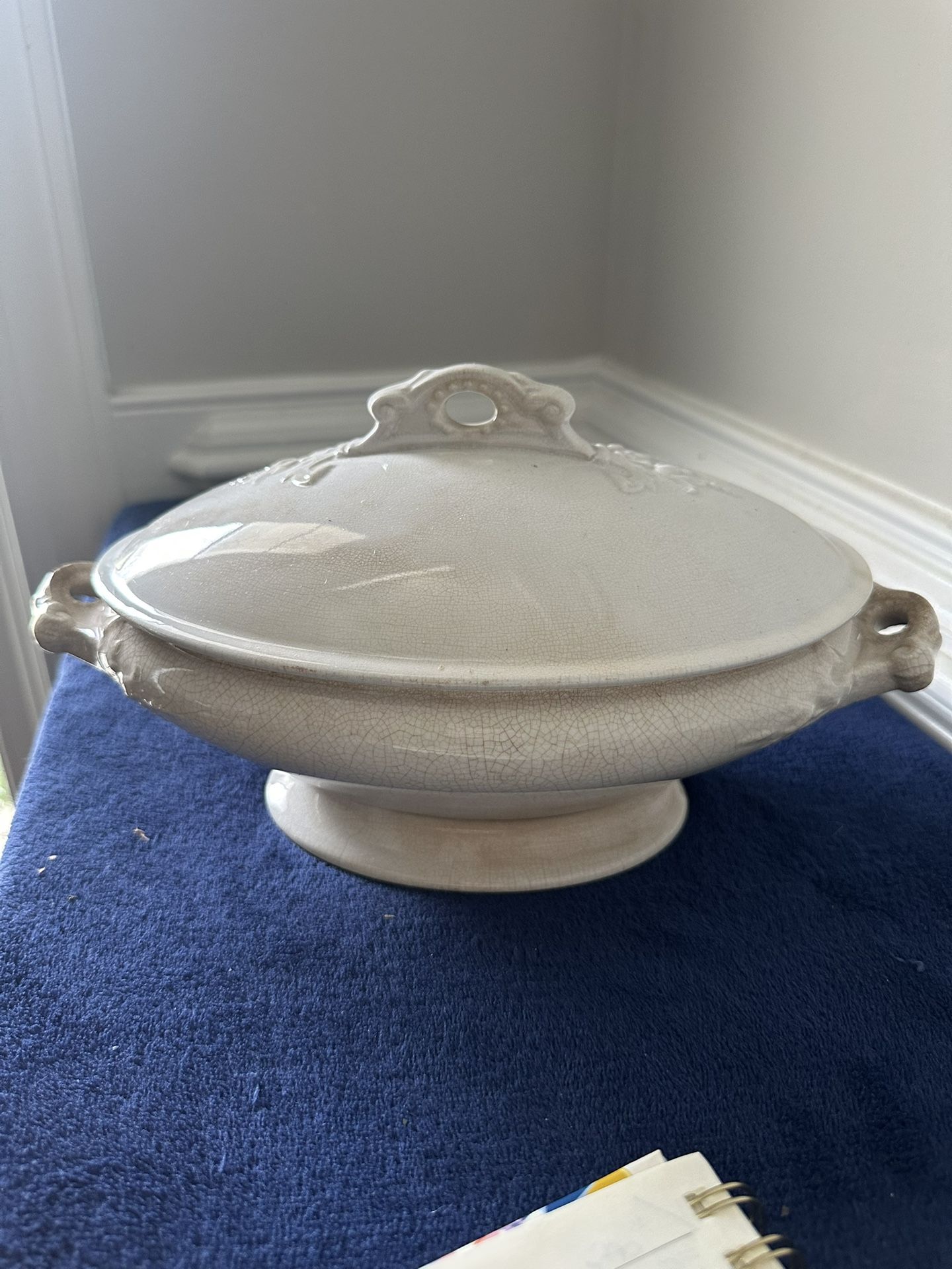 Vintage Maddock Burslem Oval China Footed Tureen