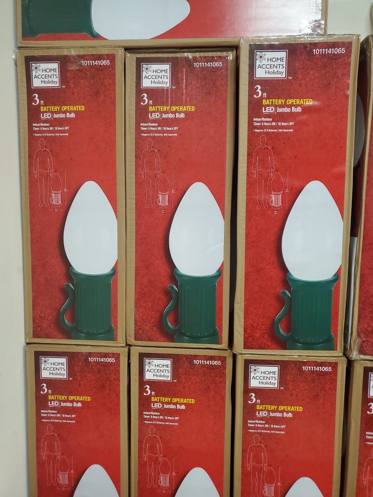 Home Accents Holiday 3 Feet White LED Jumbo Bulb Viral Tiktok