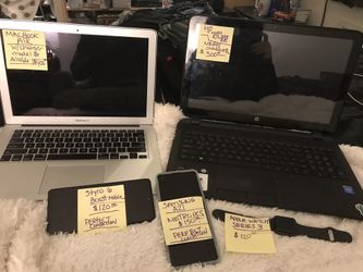 HP, Apple MacBook, Stylo 6, Samsung 21, Apple Smartwatch