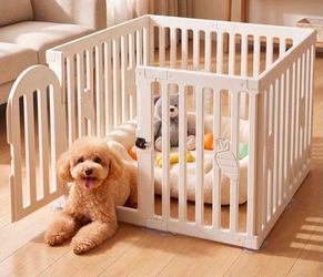 Indoor Pet Playpen with Gate 8 panels