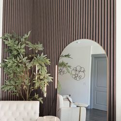 Acoustic wood panels 106x 12.6- 8 panels dark walnut