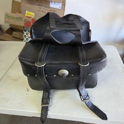 Leather Motorcycle Saddle Bags