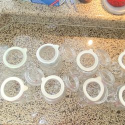 Glass Storage Jars With Lid And Rubber Protectant