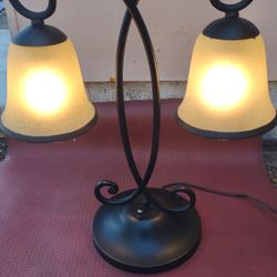 Glass 2 Pendant Desk Lamp