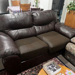Cushy Black Loveseat