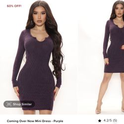 Fashionova  Purple Dress