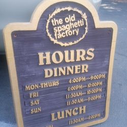 Vintage Old Spaghetti Factory Sign 
