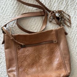 The Sak Ashland Crossbody – Leather Tobacco Floral Embossed – $45 (OBO)