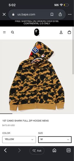 BAPE 1st Camo Shark Full Zip Hoodie