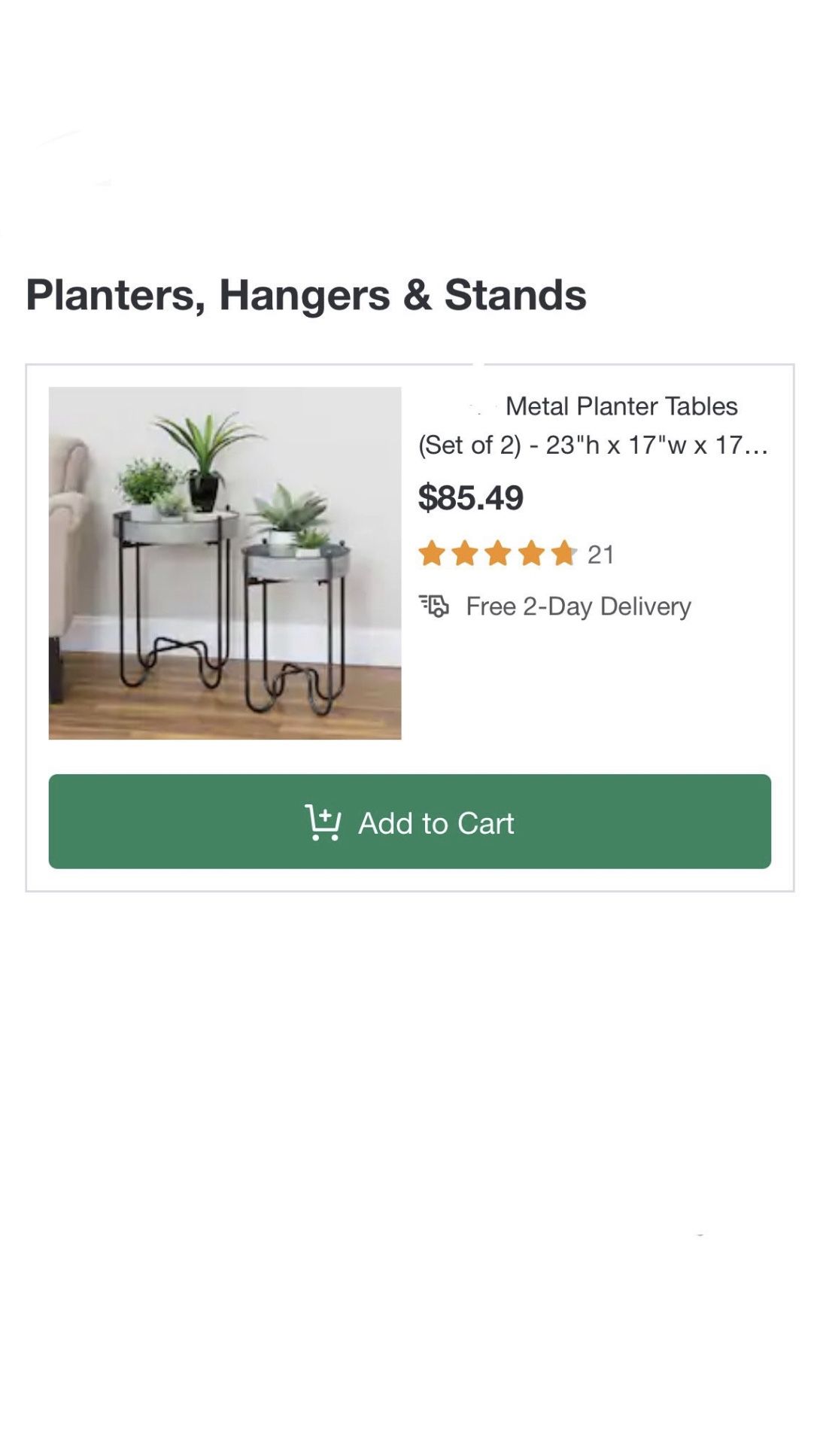 Metal Tables (Set of 2)