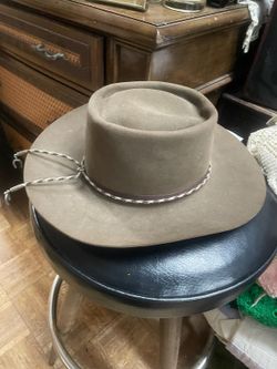 Vintage Resistol Beaver Gunslinger Cowboy Hat Size Small 6 1/2 Measure 21 1/2"