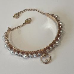 Authentic SWAROVSKI Pearl Crystal Cuff Bracelet NWOT