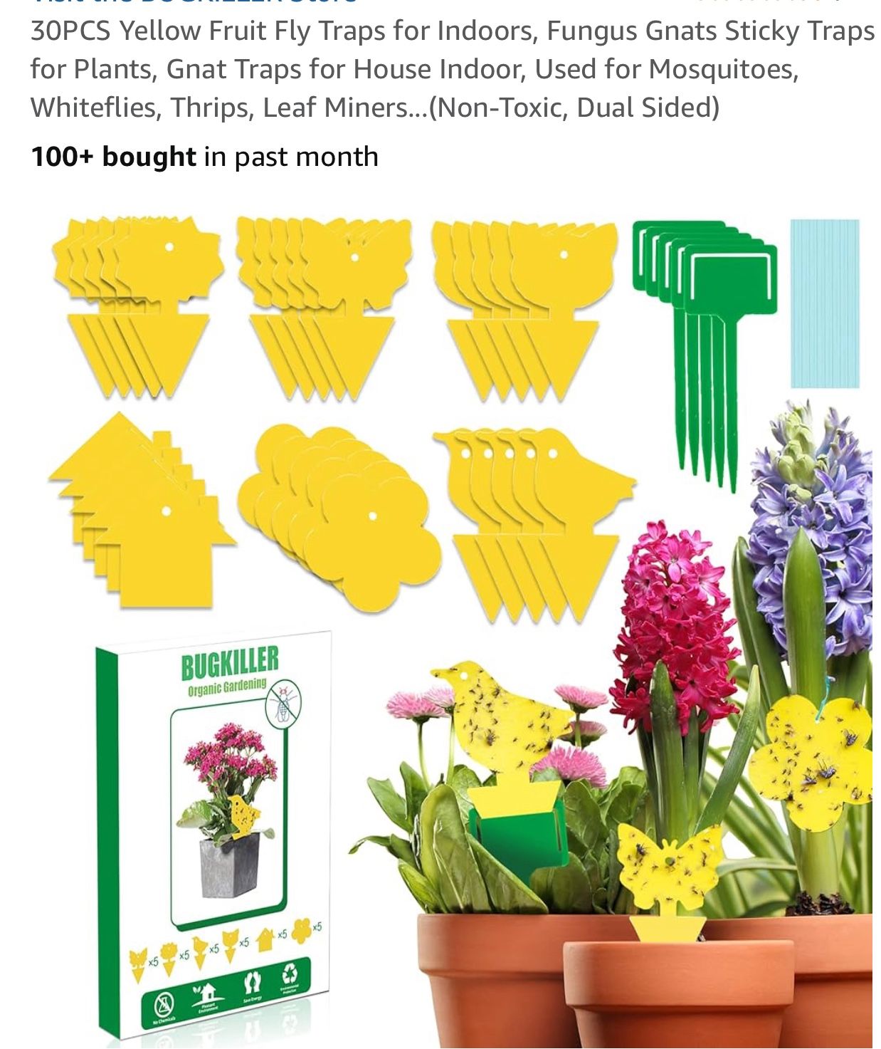 30pcs Sticky Bug Traps, New