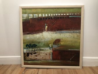 Abstract Large Oil Painting  32W X32H