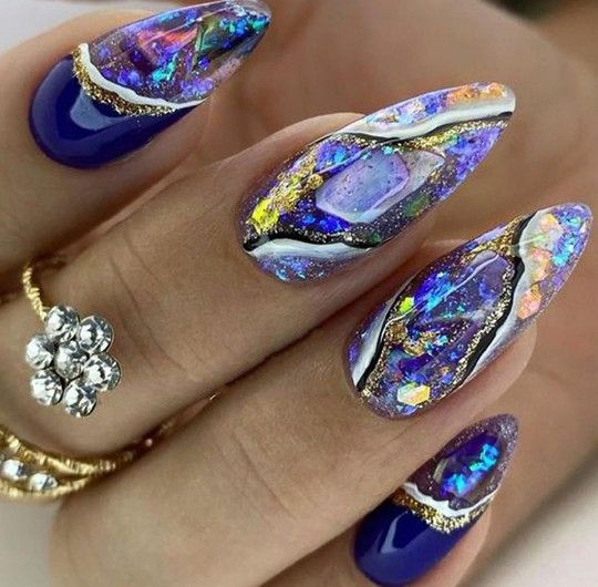 24-pcs. Gradient Almond Shaped Long Press-On Nails