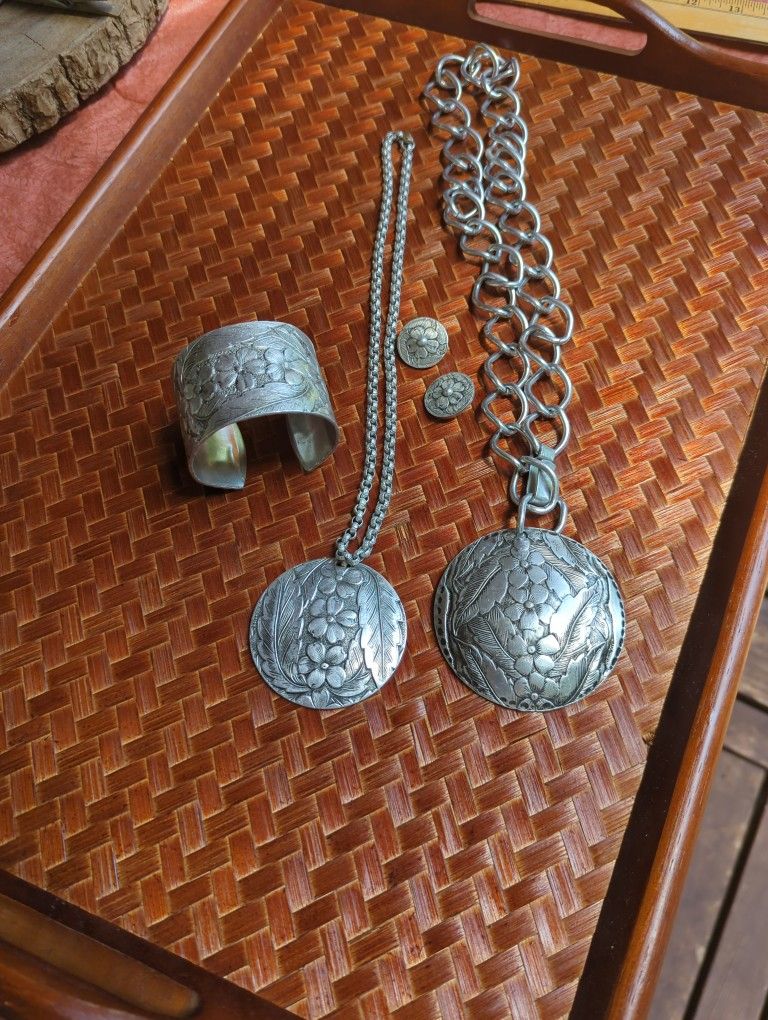 Hammered Aluminum Jewelry