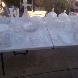 Lot Of Vintage Crystal Dishes 