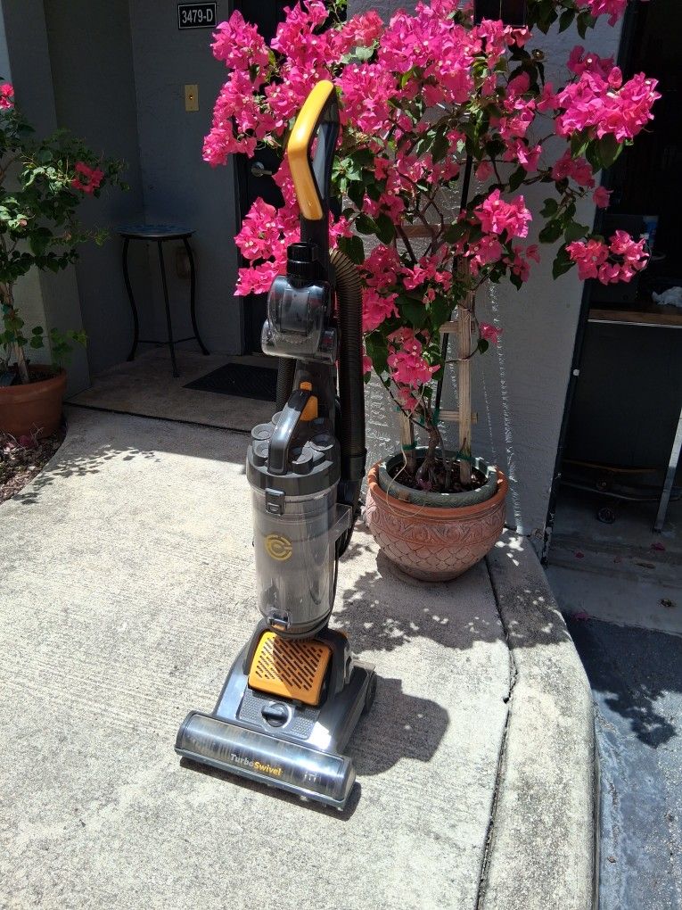Element Electronics TurboSwivel Bagless Upright Pet Vacuum Cleaner with HEPA Filter and Pet (H)air Brush (EV02AB12GY) Like New
