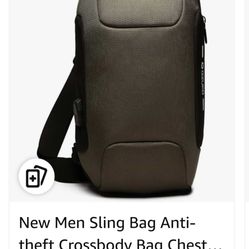 OZUKO Anti Theft Sling Bag Chest Bag for Men Green 