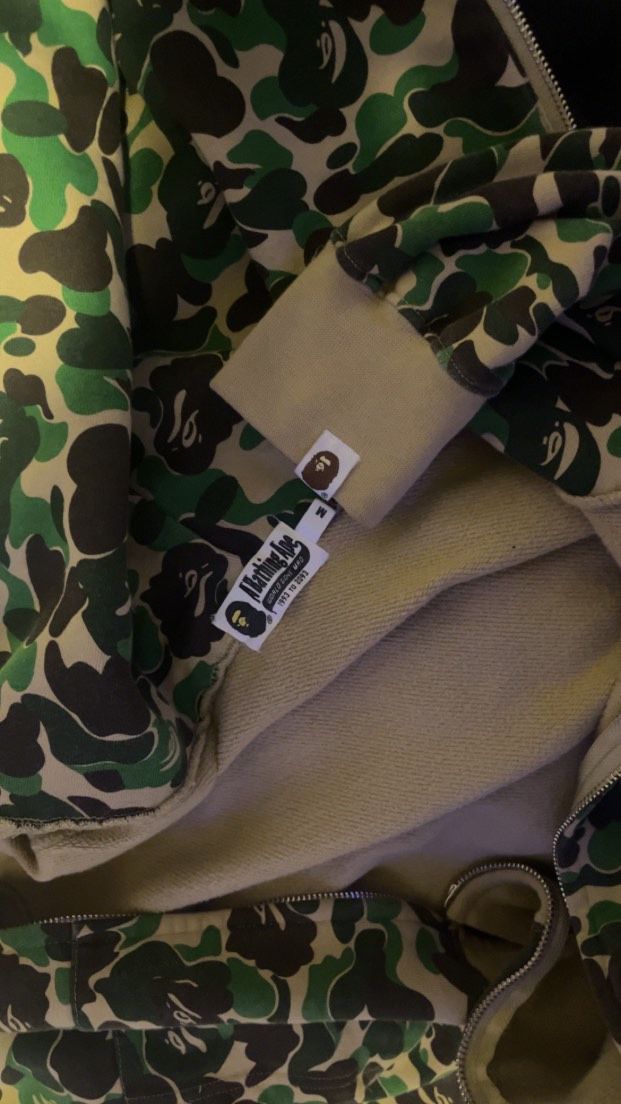 BAPE ABC Camo Shark Full Zip Hoodie 'Green'