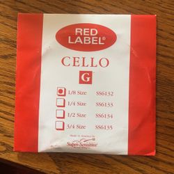 Red label Super sensitive 1/8 Cello G String New