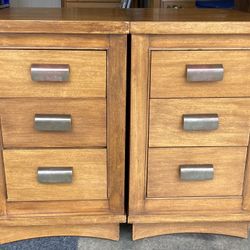 Solid Wood Vintage End Tables / Nightstands 