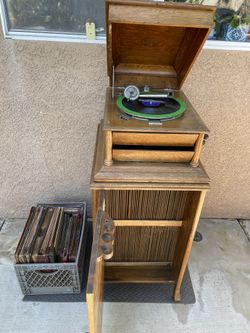 Antique Columbia Granola Record Player