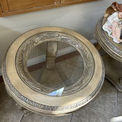 Round Glass End Tables 