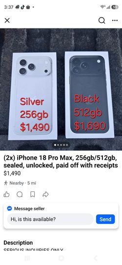 Iphone 18pro 256gb
