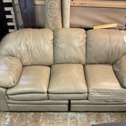Leather Sleeper Sofa 
