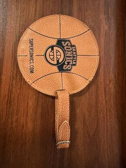 Vintage Rare Seattle SuperSonics NBA Luggage Bag Tag Real Spalding Leather BRAND NEW