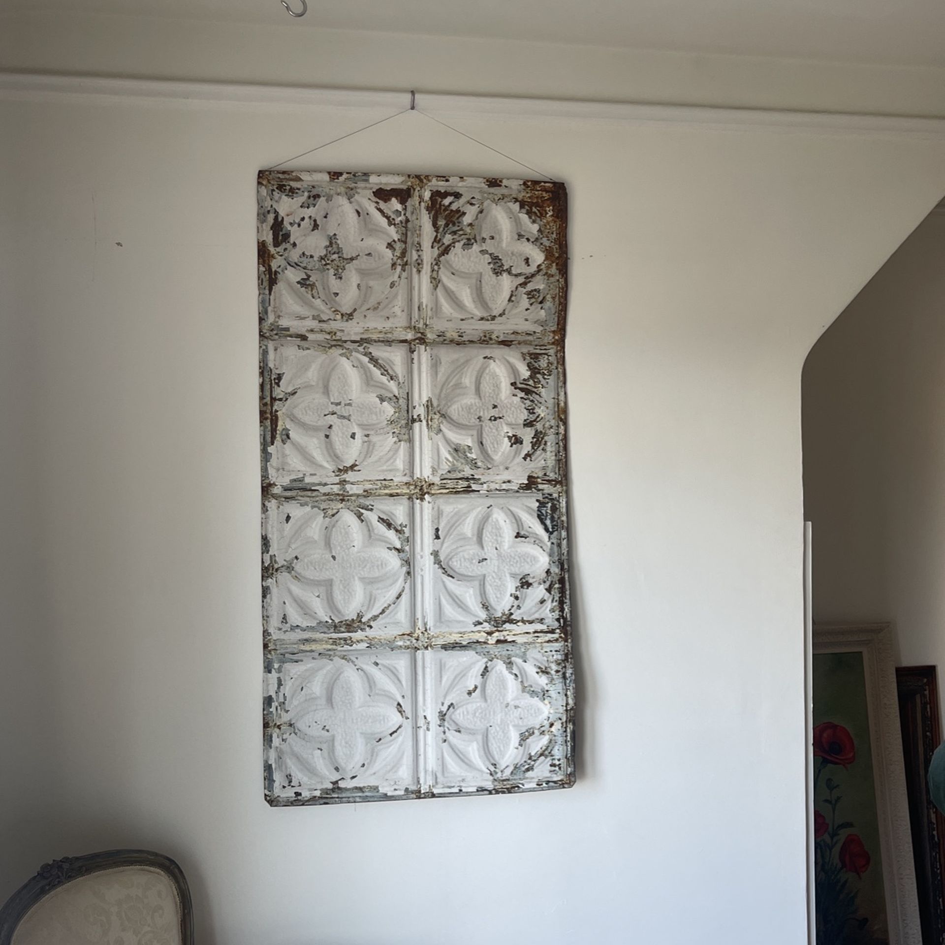 Large Vintage Ceiling Tin