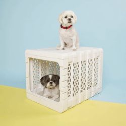 KindTail PAWD Modern Collapsible Dog Crate SMALL / WHITE