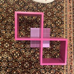 Decorative Wall Storage Shelf - Pink And Purple - Normal Wear 