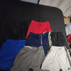 Set Of 8 Mens Adidas Soccer Shorts-Large