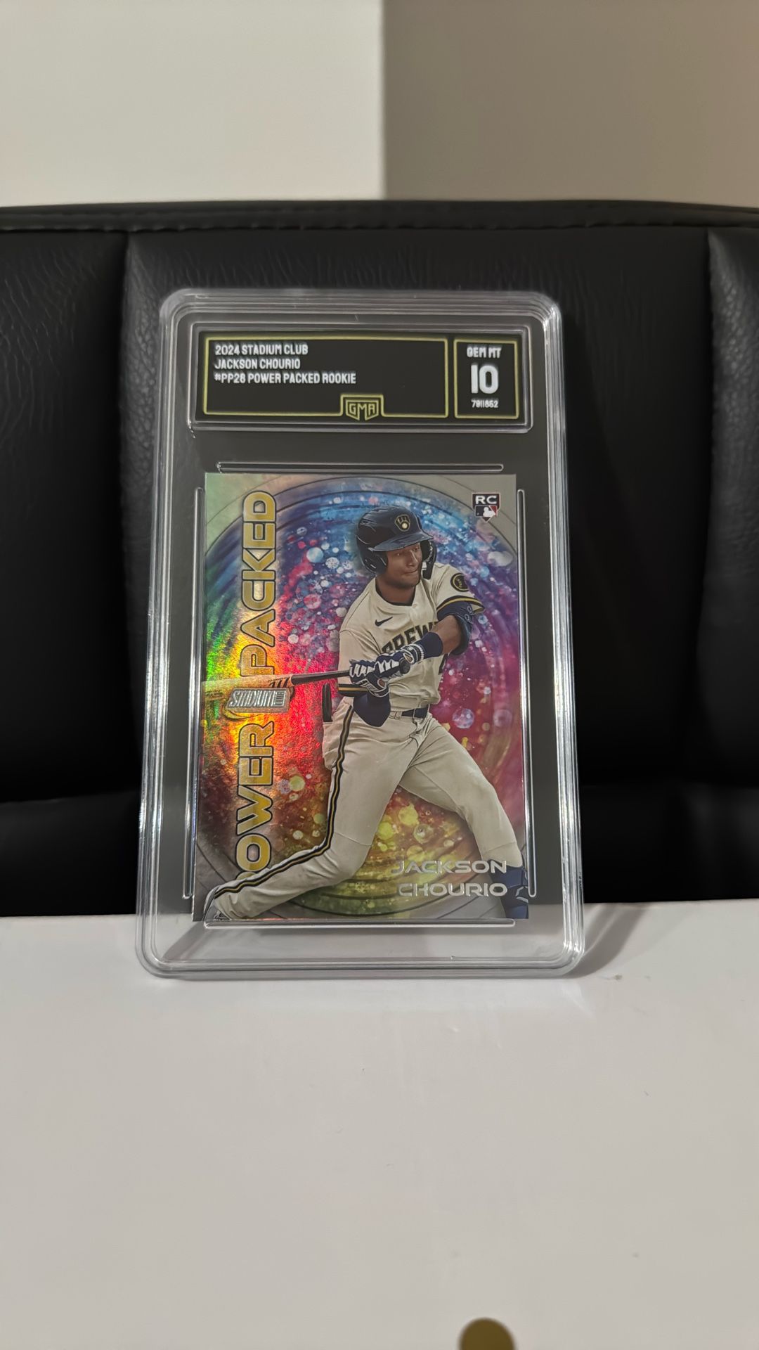 2024 Topps Stadium Club Jackson Chourio Rookie Power Packed RC Gem Mint 10
