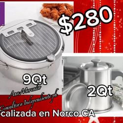 Princess House Freidora 9Qt/Tempura Fryer  Y Porta Aceite