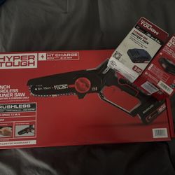 Hyper Tough HTCharge 6 inch Cordless Pruning Saw WITH 3 20volt 2.0 AH Batteries