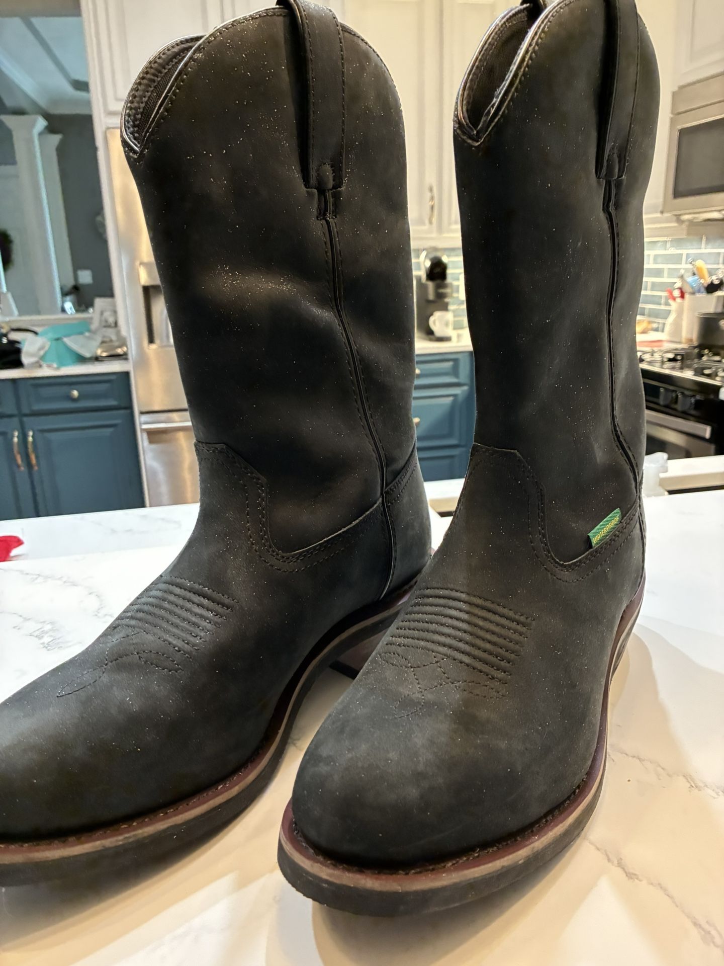 Black Suede Dan Post Boots