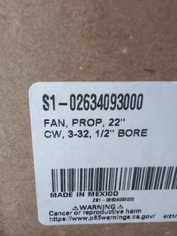 Fan Propeller 22" 3-32 1/2in