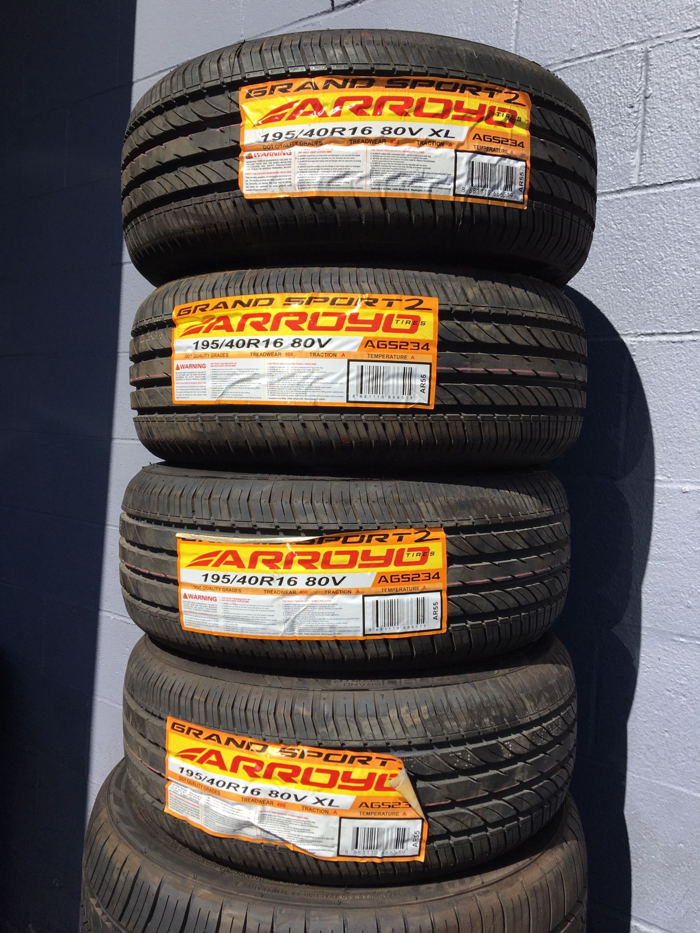 195/40R16 **SPECIAL** $299 OUT THE DOOR WITH TAX ALL 4 BRAND NEW INSTALLED BALANCED (one set left)