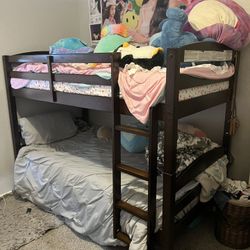 Brown Wood Bunkbed PICK UP ONLY OBO