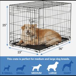 Large metal dog crate (36" collapsible)
