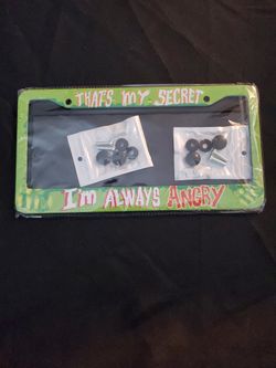Designer license plate frame tag