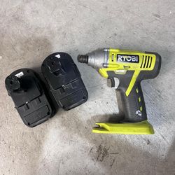 Ryobi Impact Driver + Batteries