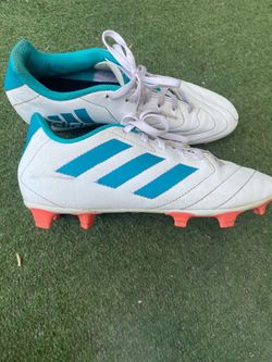Women’s Size 8 Adidas Soccer Cleats White Teal Orange